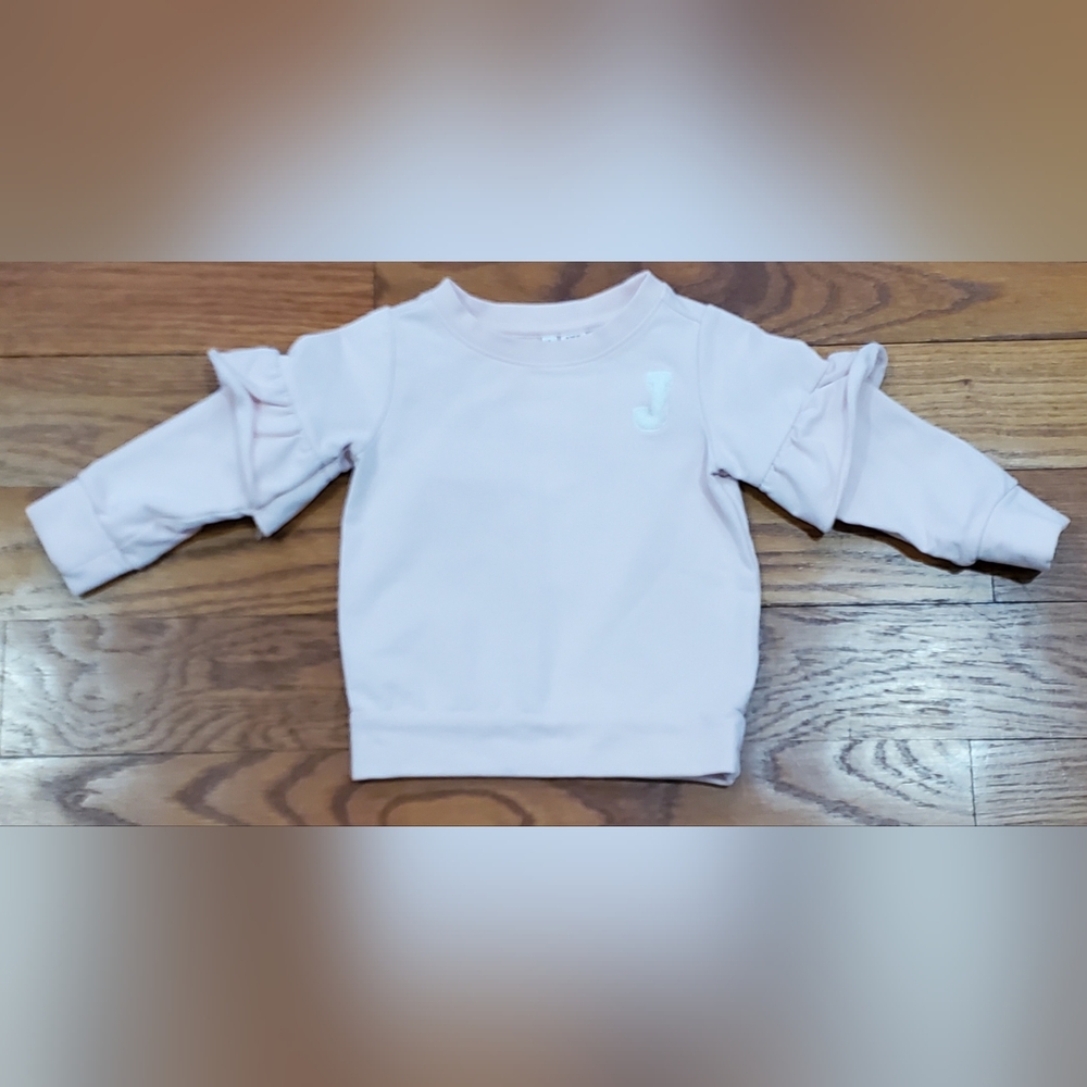 Janie and Jack Sport Pink Sweatshirt Girls 6-12 Months